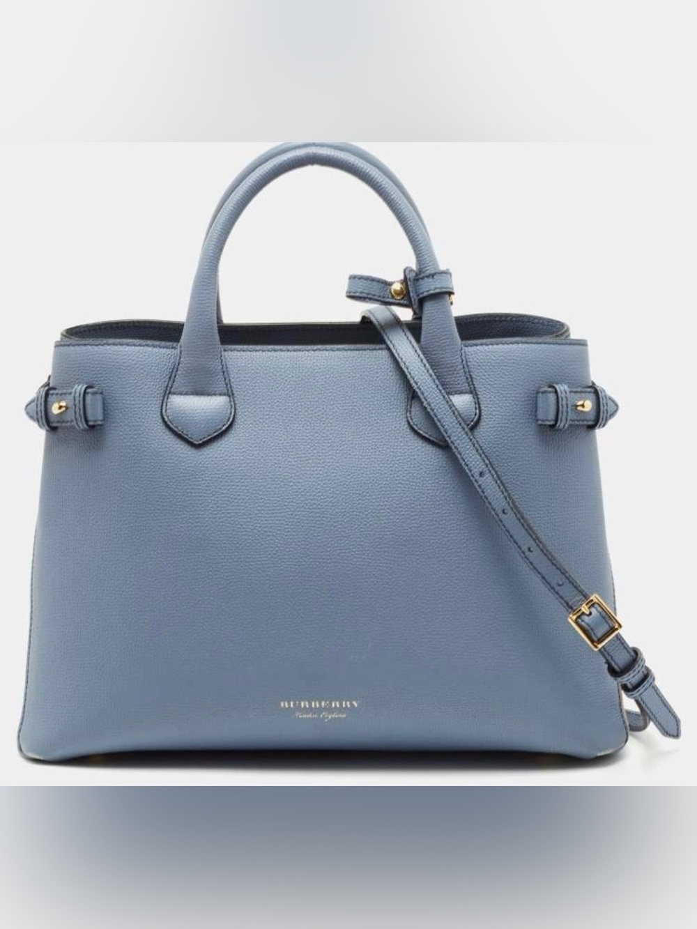 Burberry Banner House Check Leather Tote